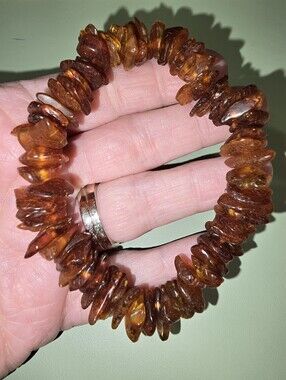 Gorgeous Genuine Amber Chip Bracelet